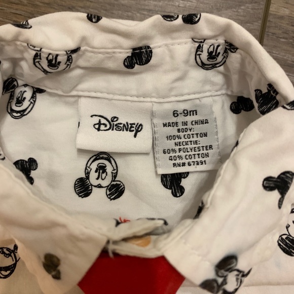 •Disney• Mickey Mouse button down w/ matching tie - Picture 4 of 4